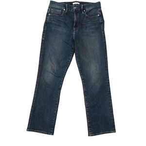 Good American Good Straight Leg High Rise Ankle Denim Jeans Blue Size 12/31